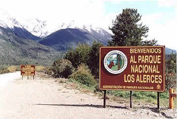 Entrada para o Parque Nacional Los Alerces